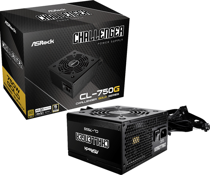 Блок живлення ASRock Challenger CL-750G 750W Black (90-UXC075-GNEAAA) - зображення 5