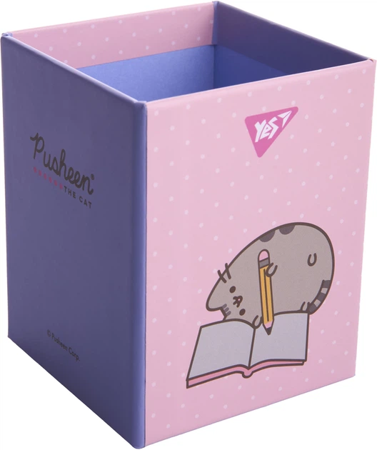 Стакан для письменных принадлежностей Yes Pusheen Картон 8х8х10 см (708333) (5056574450418) - изображение 2