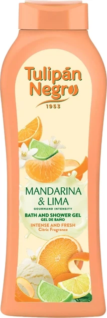 Гель для душу "Мандарин і Лайм" — Tulipan Negro Mandarin & Lime Shower Gel, 650 мл - Фото 1 Гель для душу "Мандарин і Лайм" — Tulipan Negro Mandarin & Lime Shower Gel, 650 мл - зображення 1