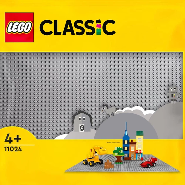 Конструктор LEGO Classic Будівельна пластина Сіра 12 шт (11024) - зображення 2