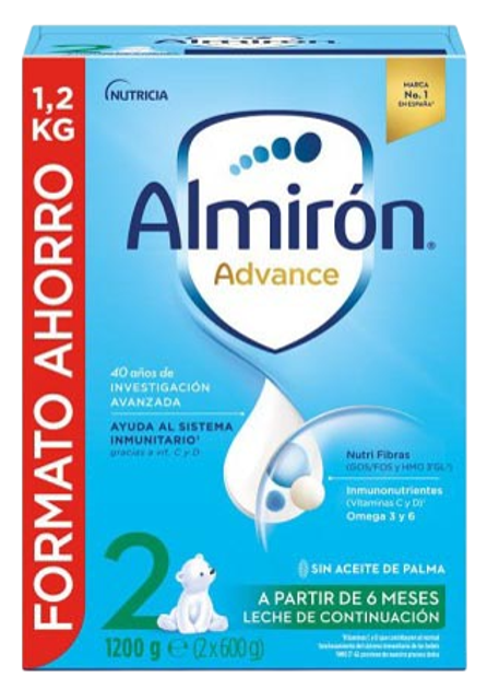 Mleka modyfikowane dla dzieci Almiron Advance 2 Continuation Milk 1200 g (5900852038808) - obraz 1