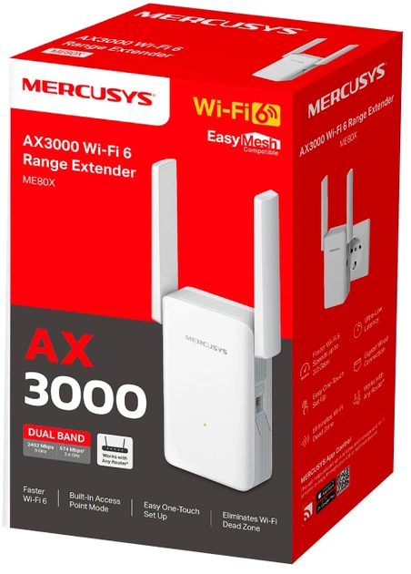 Ретранслятор Mercusys ME80X (6957939001094) - зображення 4