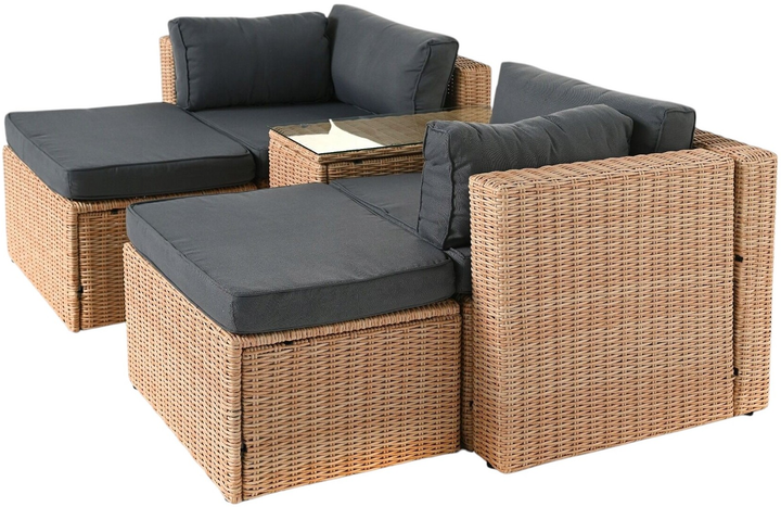Zestaw mebli ogrodowych OTE Palermo beige (OTE-004-PALERMO-SET-BEIGE) - obraz 5