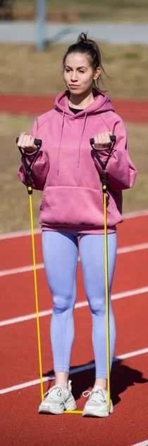 Zestaw gum oporowych HMS do cwiczen silowych 5 szt  3-27 kg TX30 (5907695590586) - obraz 9