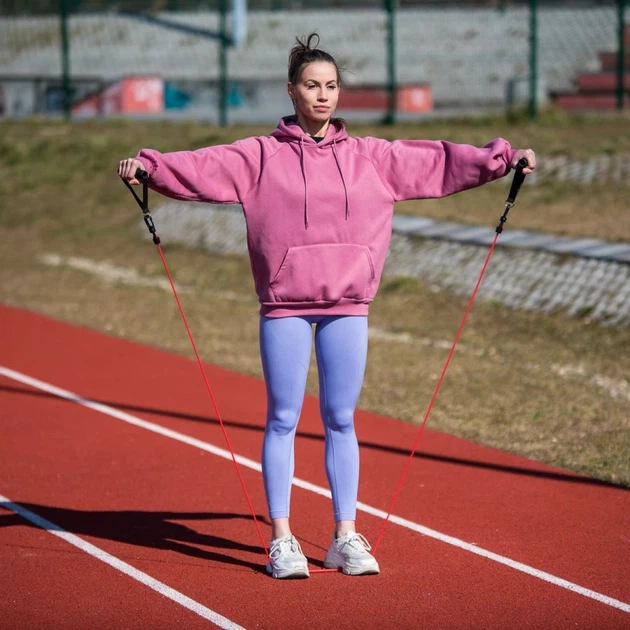 Zestaw gum oporowych HMS do cwiczen silowych 5 szt  3-27 kg TX30 (5907695590586) - obraz 12