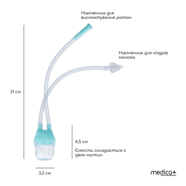 Механічний Назальний Аспіратор Medica+ NoseCleaner 2.0 - изображение 4