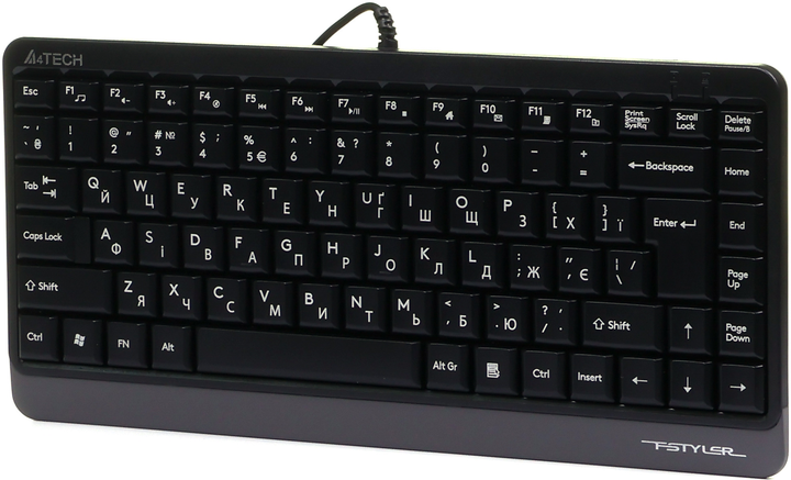 Клавиатура проводная A4Tech FK11 Fstyler Compact Size USB Grey (4711421953313) - изображение 2