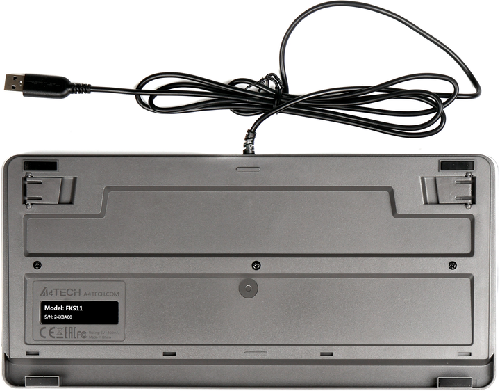 Клавиатура проводная A4Tech FKS11 USB Grey/Black (4711421960458) - изображение 6