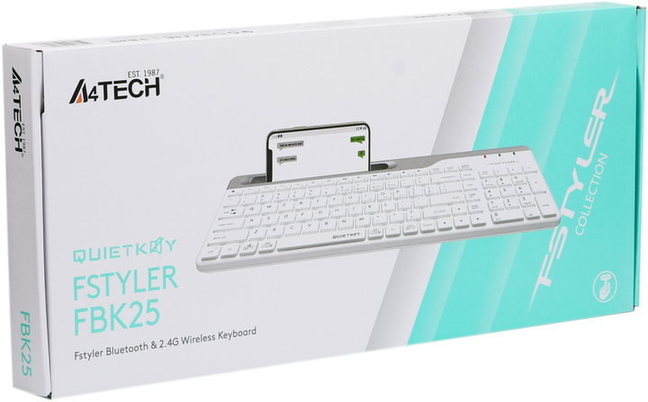 Клавиатура беспроводная A4Tech FBK25 Wireless White (4711421961578) - изображение 6
