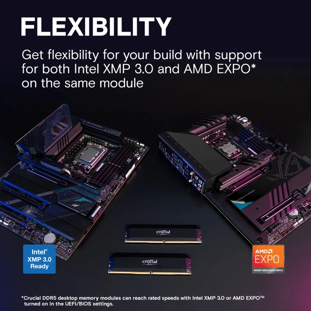 Модуль пам'яті Crucial Pro Overclocking Black DDR5-6400 32GB