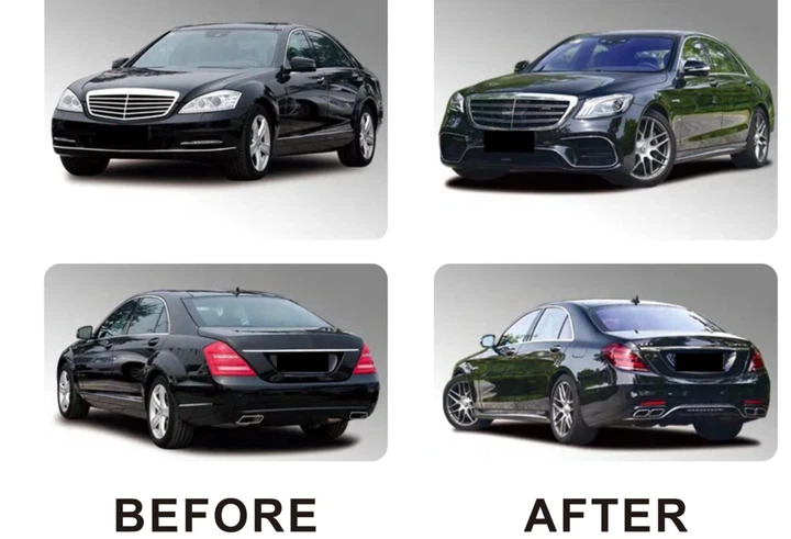 Комплект рестайлинга AMG S63 W222 для Mercedes S-class W221 - изображение 3