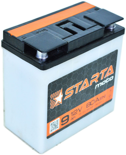 Акумулятор мото 12v 9Ah 80А Starta клема (сухозаряджений без електроліту) - зображення 2