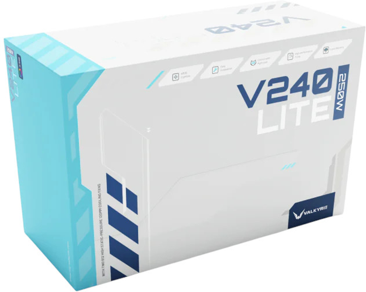Chłodzenie wodne Valkyrie V240 Lite ARGB White (VK-AIOVL240W) - obraz 5