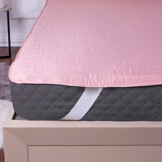 Акція на Наматрацник MirSon №1759 Eco Light Coral Cotton на гумці в кутках 90x200 см від Rozetka