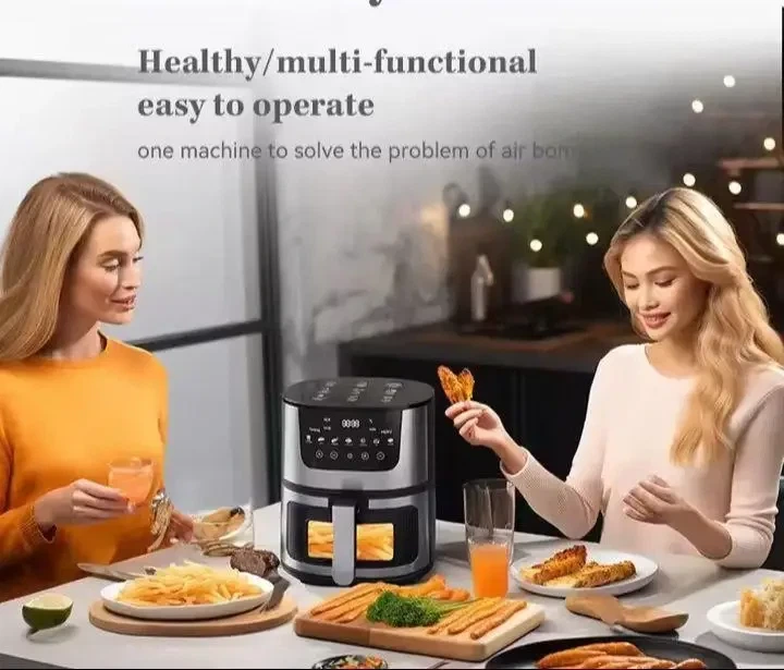 Воздушная фритюрница с грилем Zepline ZP-142, 8 л, 3500 Вт, без масла, сенсорное управление - изображение 5