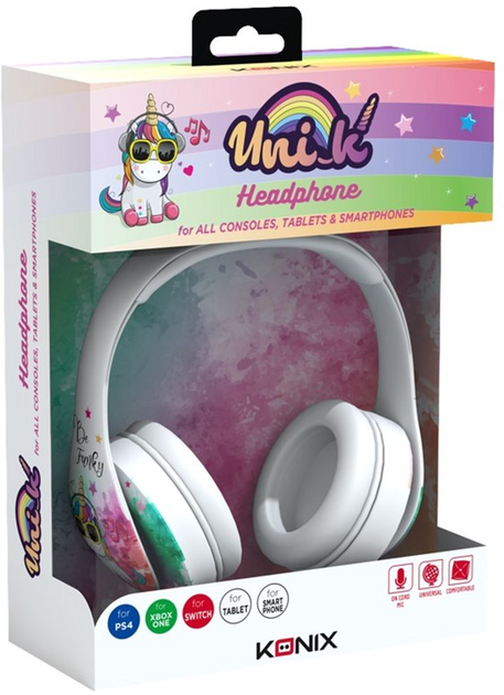 Słuchawki Konix Unik Wired Universal Headset Be Funky (3328170280891) - obraz 2