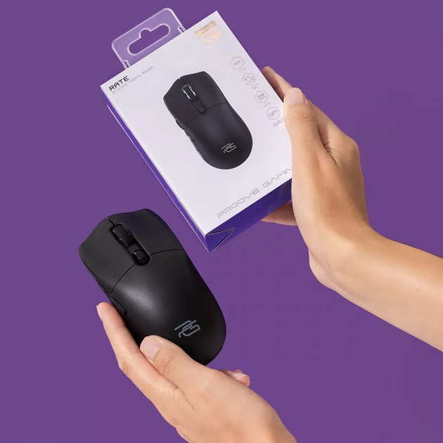 Беспроводная игровая мышь на акумуляторе 300 мАч с RGB подсветкой блютуз Proove Gaming Rate Black - изображение 2