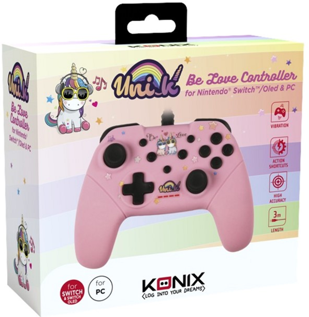 Gamepad przewodowy Konix Unik Switch/PC Be Love (3328170282260) - obraz 5