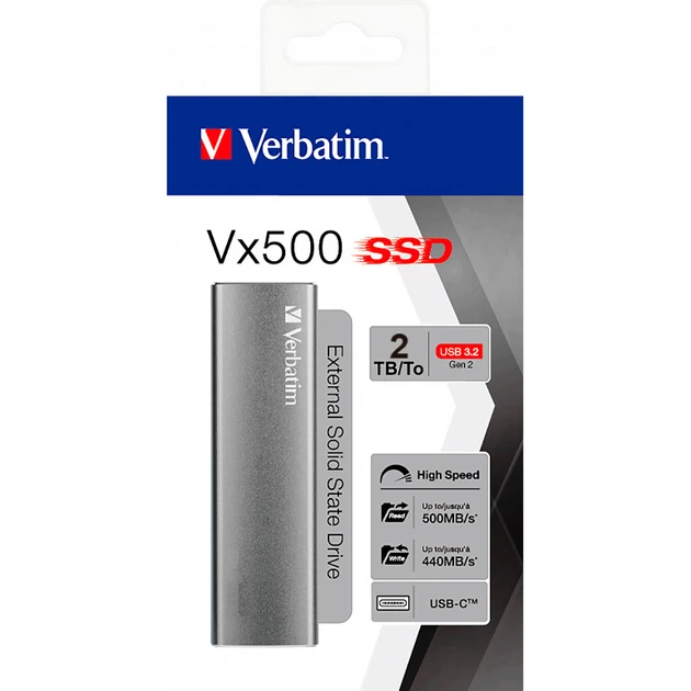 Внешний SSD накопитель Verbatim Vx500 2TB (47454) [128394] - изображение 5