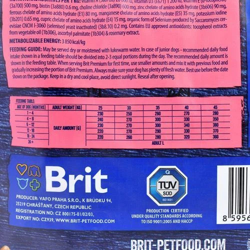 Сухий корм Brit Premium Dog Junior L для цуценят та юніорів великих порід, з куркою, 3 кг - зображення 5