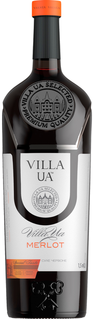 Вино VILLA UA Merlot красное сухое 1.5 л 9.5-14% (4820235320119_4823122202369) - Фото 1 Вино VILLA UA Merlot красное сухое 1.5 л 9.5-14% (4820235320119_4823122202369) - изображение 1