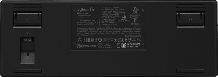 Klawiatura bezprzewodowa Logitech G Pro X 60 Lightspeed Wireless/Bluetooth Black (920-011911) - obraz 6