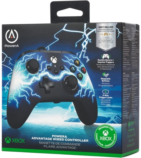 Контролер PowerA Advantage Wired Controller Arc Lightning (0617885053917) - зображення 8