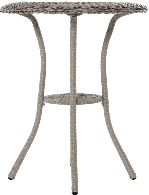 Stolik balkonowy OTE Manchester rattan śr. 60 cm szary (OTE-001-MANCHESTER2-STOL-60) - obraz 2