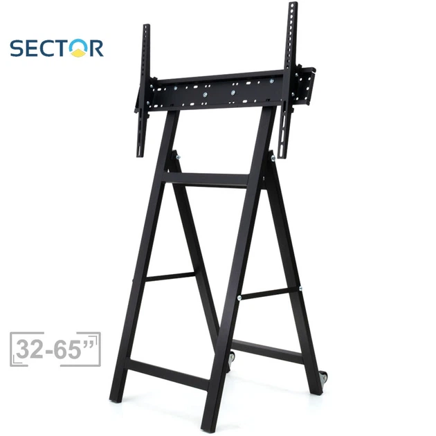 Мобильная стойка Sector T13 Black подставка для телевизора/интерактивной панели 32-65" - Фото 1 Мобильная стойка Sector T13 Black подставка для телевизора/интерактивной панели 32-65" - изображение 1