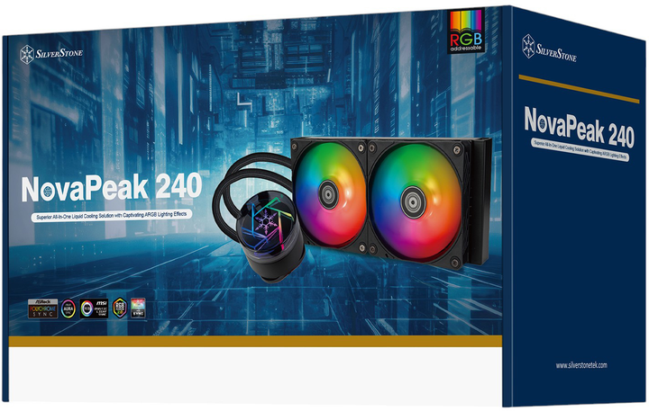 Система рідинного охолодження SilverStone NovaPeak 240 ARGB Black (SST-NP240-ARGB) - зображення 14