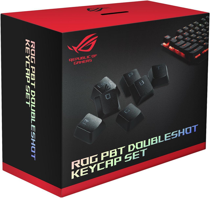 Набір кейкапів ASUS ROG PBT Doubleshot Keycap Set 124 шт. Black (90MP0280-BAUA00) - зображення 10