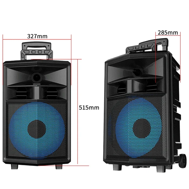 Портативна колонка ZQS-12130, Bluetooth, караоке, micro SD, карта, aux, usb 2 мікрофони - зображення 4
