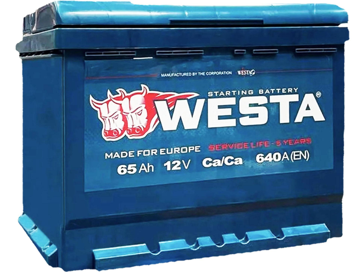 Автомобильный аккумулятор WESTA 65 Ah / 640 A Premium R Правый плюс (242x175x190) WPR650 - изображение 1