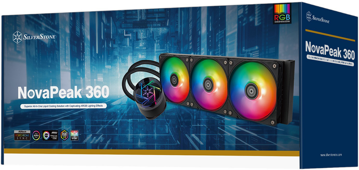 System chłodzenia cieczą SilverStone NovaPeak 360 ARGB Black (SST-NP360-ARGB) - obraz 14