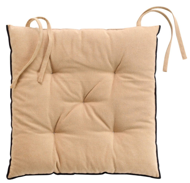 Подушка для крісла Douceur d'intérieur Mistraline стьобана бежева 40 x 40 см (3560237581422) - зображення 3