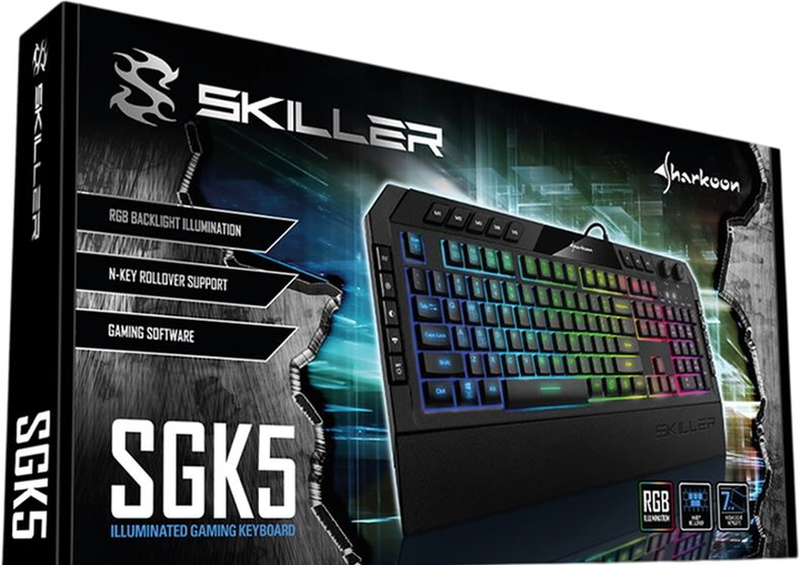 Klawiatura gamingowa Sharkoon Skiller SGK5 USB Black (4044951030606) - obraz 3