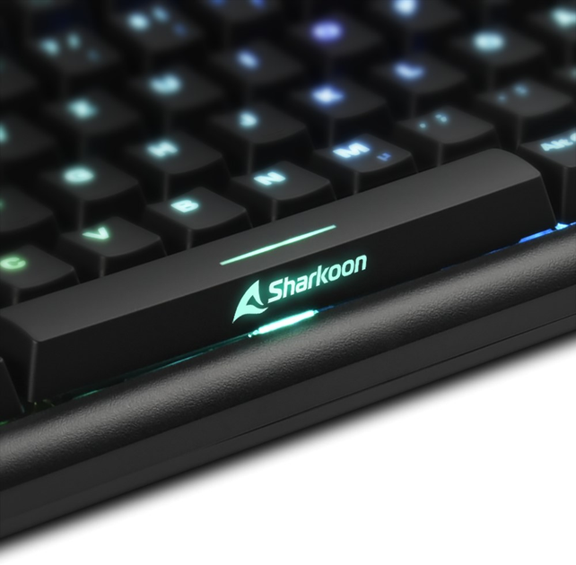 Klawiatura przewodowa Sharkoon Skiller SGK30 Huano Blue USB Black (4044951030859) - obraz 3
