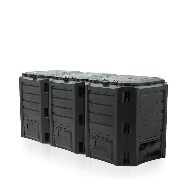 Трьохсекційний садовий компостер 1200л Prosperplast MODULE COMPOGREEN, IKLM1200C - зображення 5