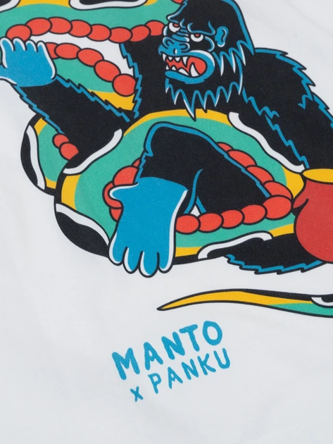 Футболка MANTO x Panku t-shirt STRUGGLE White L - Фото 4 Футболка MANTO x Panku t-shirt STRUGGLE White L - изображение 4