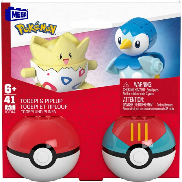 Figurka Mattel Mega Pokemon Pokeball Piplup + Togepi JCT44 (194735275892) - obraz 5