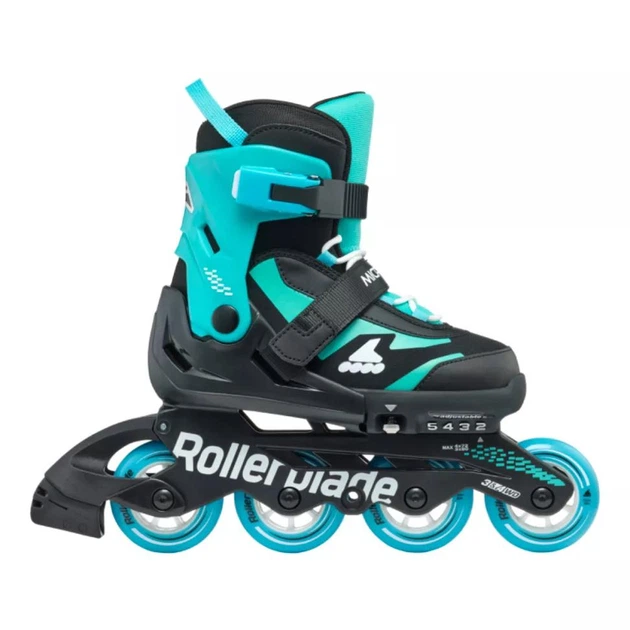 Коньки роликовые Rollerblade Microblade 2025 black-light blue 36.5-40.5 - изображение 2