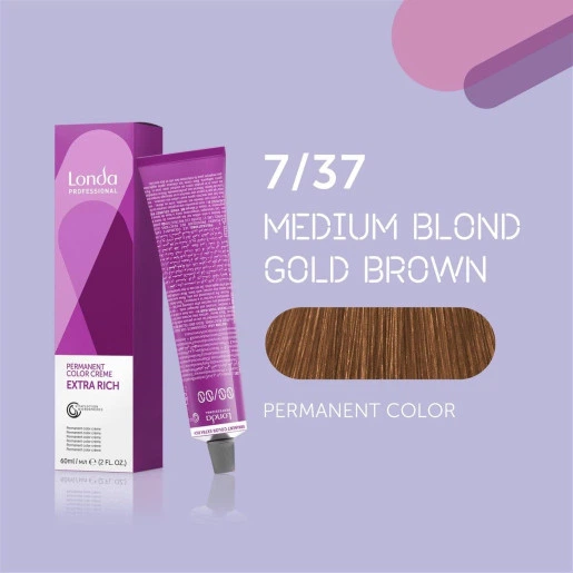 Стойкая крем-краска для волос Londa Professional Permanent Color Extra Rich Creme 7/37 Medium Blond Gold Brown 60 мл (4064666216935) - Фото 3 Стойкая крем-краска для волос Londa Professional Permanent Color Extra Rich Creme 7/37 Medium Blond Gold Brown 60 мл (4064666216935) - изображение 3