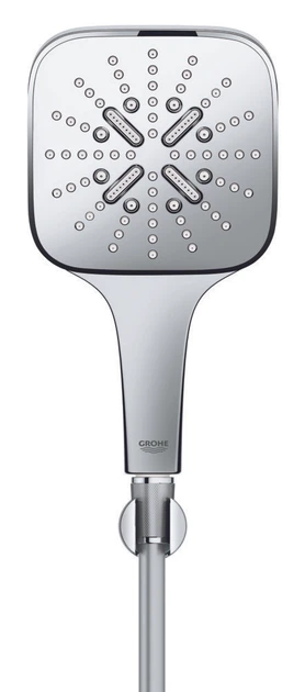 Душовий набір з тримачем, 3 режими струменю Grohe Rainshower SmartActive (26589000), хром, сталь, зі шлангом та тримачем - изображение 4
