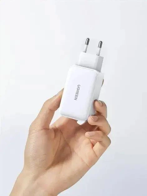 Зарядное устройство Ugreen GaN CD244 3xUSB 65W (2xUSB-C+USB-A) Белый - изображение 5