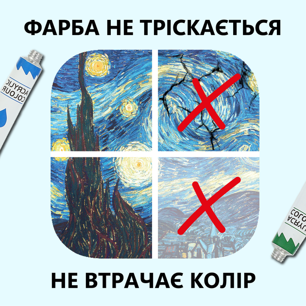 Набір акрилових фарб ZiBi Art Line 12 кольорів по 12 мл (ZB.6663) - зображення 9