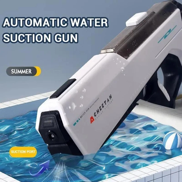Детский водяной автомат AOJIATE аккумуляторній водный с автоматическим набором воды Длинна 54 см Белый - изображение 9