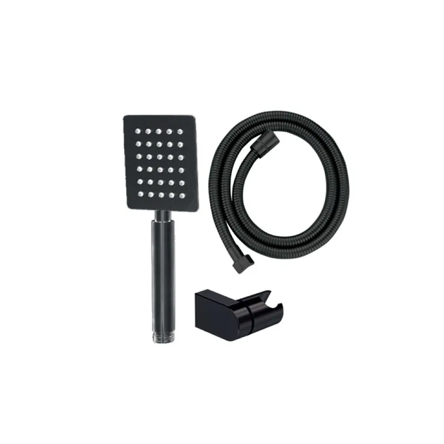 Душовий набір Mixxus Shower SET-02.SUS Black (шланг, лійка, кронштейн) з нерж. сталі (MI6159) ( 27848 ) - Фото 1 Душовий набір Mixxus Shower SET-02.SUS Black (шланг, лійка, кронштейн) з нерж. сталі (MI6159) ( 27848 ) - зображення 1