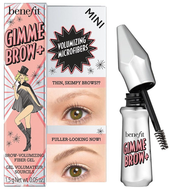 Міні-гель для брів Benefit Grimme Brow+ для надання об'єму 3 Neutral Light Brown 1.5 г (602004103215) - зображення 3