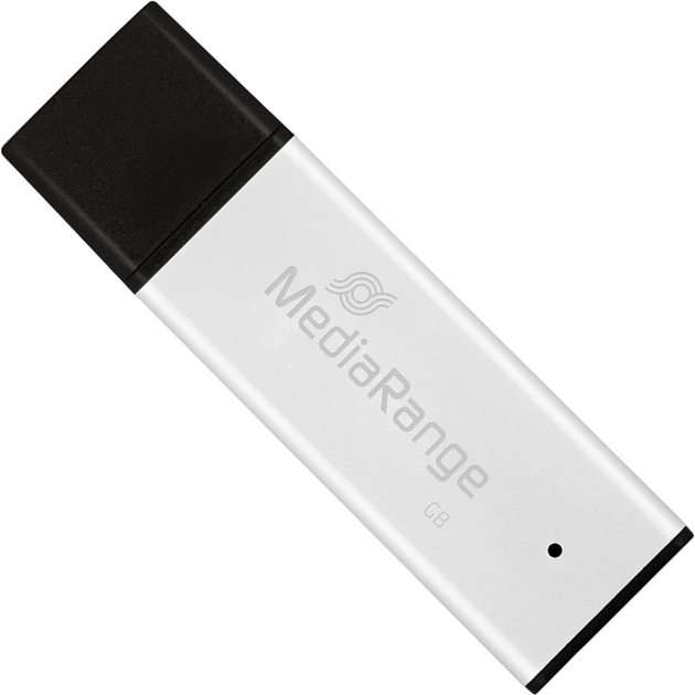 Флеш пам'ять USB MediaRange USB 3.2 Gen 1 High Performance Flash Drive 128GB Black/Silver (MR1902) - зображення 1