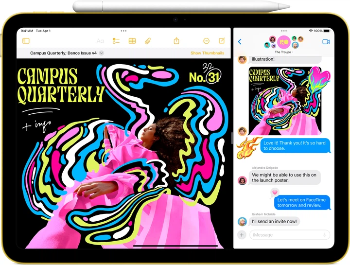 Tablet Apple iPad 11" 2025 Wi‑Fi 128 GB Yellow (MD4D4) - obraz 4